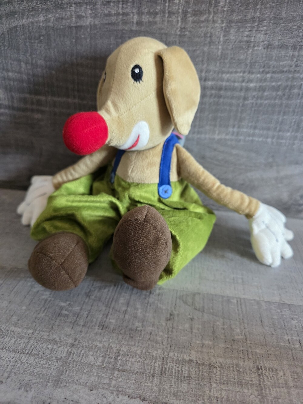 IKEA a Dog KLAPPAR Circus Cirkus Clown with Mouse 12" Retired Plush b271